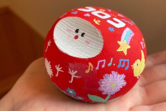 Lets Relax in a Japanese Garden ・With Lucky Daruma Doll Painting