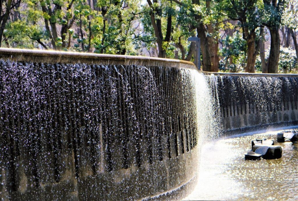 Waterfall In Shinjuku Central Park
